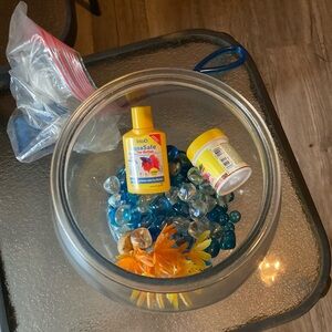 Fish bowl and accessories